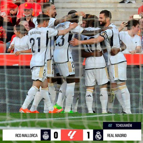 体育资讯-【西甲】楚阿梅尼远射一剑封喉，皇马客场1比0马洛卡